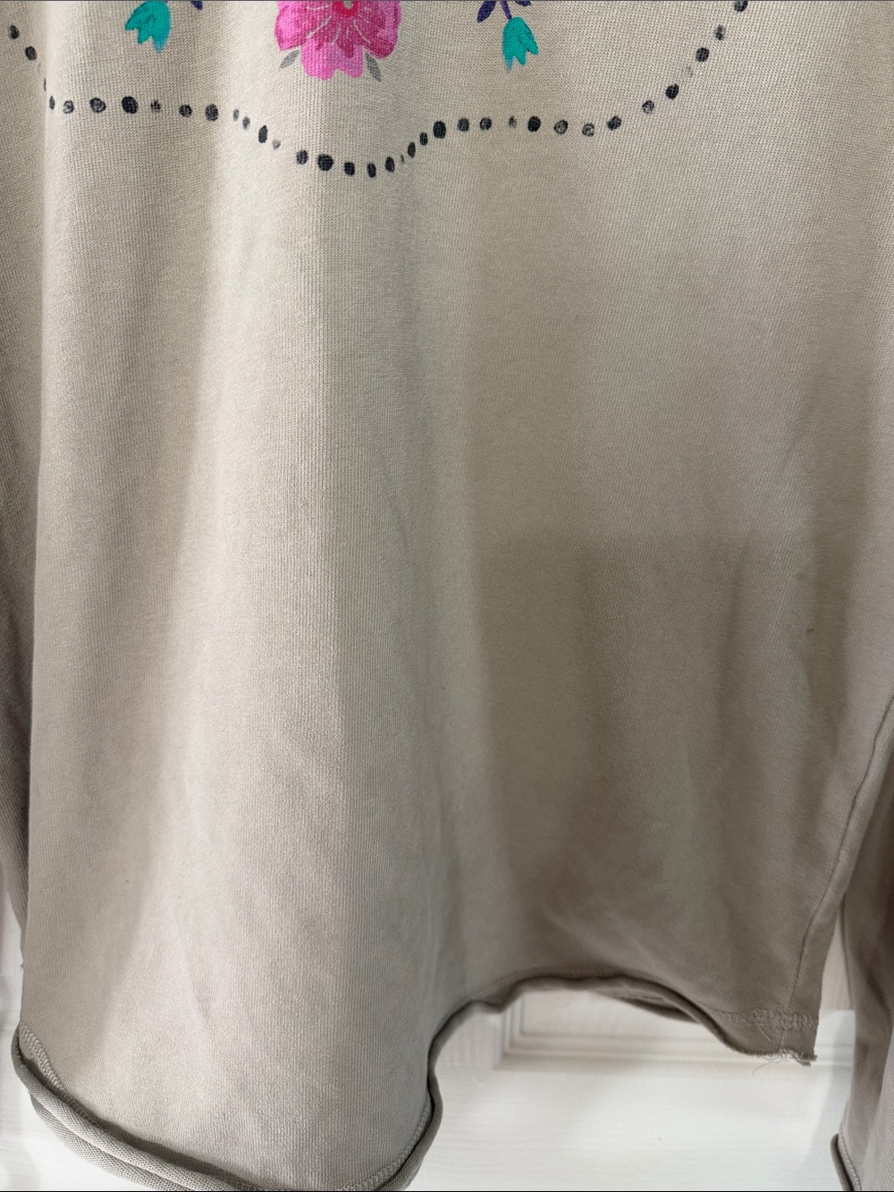 Natural Life Floral Pullover Long Sleeve Top Size XS boho - Picture 4 of 7